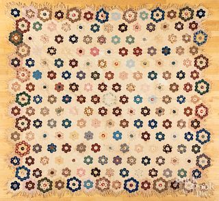 Patchwork floral quilt