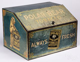Polar Bear Tobacco country store advertising tin