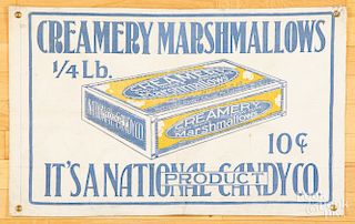 Creamery Marshmallows canvas advertising banner