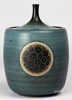 Harrison McIntosh studio pottery covered jar