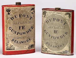 Two Dupont powder tins