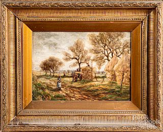 English oil on canvas landscape