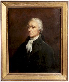 Oil on canvas portrait of Alexander Hamilton