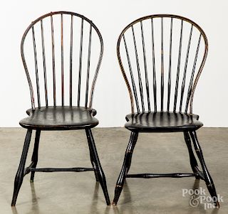 Two bowback Windsor chairs