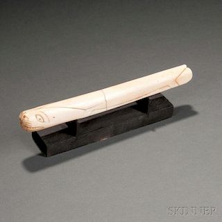 Eskimo Carved Walrus Tusk Tool