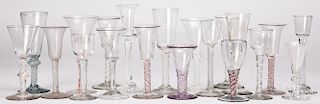 Collection of antique and reproduction stemware