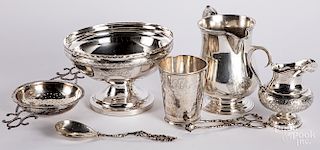 Continental and unmarked silver tablewares
