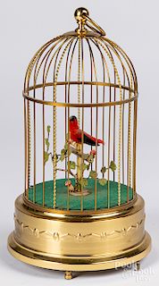 German wind-up bird in cage