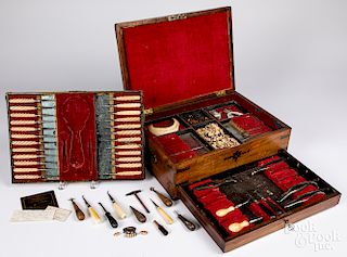 Civil War era cased dental tools