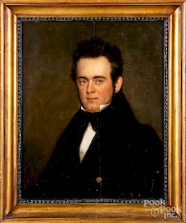 Oil on panel portrait of a gentleman