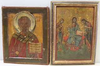 2 Antique Religious Icons