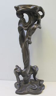 Composition Art Nouveau Style Whiplash Pedestal.