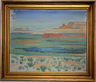 Taos School, New Mexico Landscape Painting