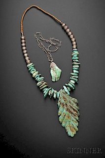 Two Southwest Turquoise and Silver Necklaces