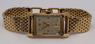JEWELRY. Vintage Bulova 14kt Gold Wrist Watch.