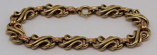 JEWELRY. Austrian Bi-Color 14kt Gold Bracelet.