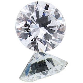 One loose GIA certified diamond.