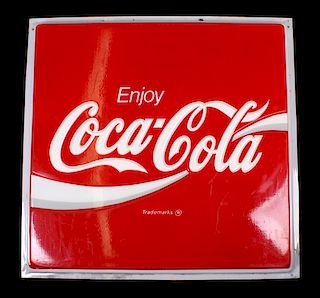 Original Coca-Cola Lighted Advertising Sign Panel