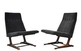 Dunbar Cantilever Lounge Chairs by Roger Sprunger, Model 480