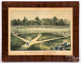 Currier & Ives baseball lithograph