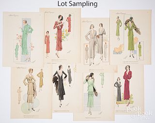 Collection of thirty-six French fashion plates