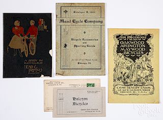 Four early bicycle catalogs