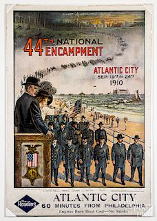 44th National Encampment Atlantic City 1910 poster