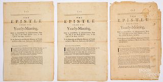 Quakers printed document, dated 1755