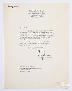 Lyndon Johnson signed typed letter