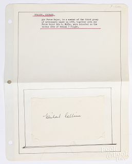 Michael Collins (astronaut) signed card