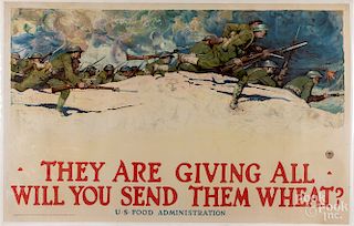 WWI propaganda original lithograph