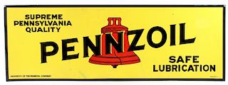 Original 1960's Pennzoil Metal Advertising Sign