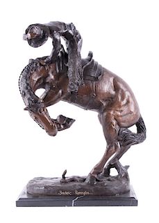 Frederic Remington "Rattlesnake" Bronze Sculpture