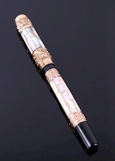 Parker 14K Gold & Mother of Pearl Fountain Pen