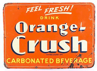 1939 Orange Crush Carbonated Beverage Sign