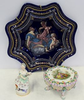 MEISSEN. Porcelain Figurine, Porcelain Table and