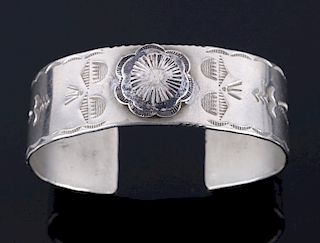 Navajo Fred Harvey Sterling Silver Bracelet
