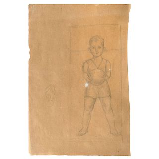 ÁNGEL ZÁRRAGA, Apunte para el Retrato del niño Juan Luis Prieto, ca. 1942.