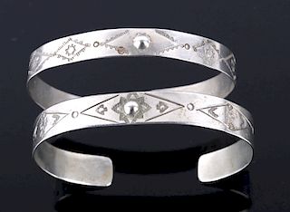 Navajo Fred Harvey Sterling Silver Bracelets