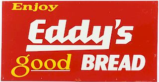 Original Eddy's Good Bread Metal Sign