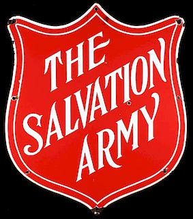 1960's The Salvation Army Porcelain Enamel Sign