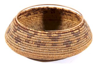 1800's Pomo Native American Hand Woven Basket