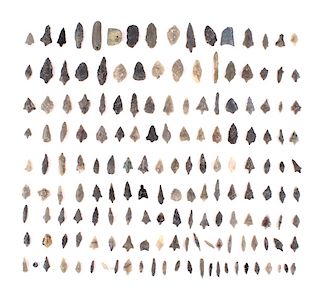 Collection of Neolithic Japanese Jomon Arrowheads