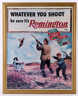 Framed Original 1957 Remington Advertising Poster