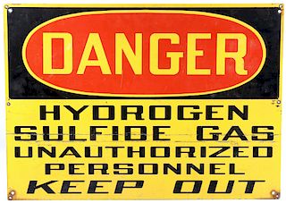 Danger Hydrogen Sulfide Sign