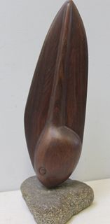 UNSIGNED. Finely Executed Rosewood Sculpture Of