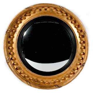 A late 18th/early19th century gilt frame bull's eye mirror.