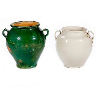 Two 19th century stoneware pots.
