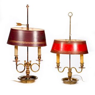 Two French Bouillotte lamps.