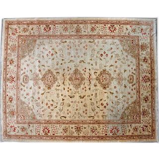 A Peshawar Oushak rug.